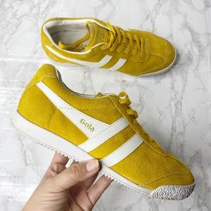 GOLA Nubuck Lace Up Striped Suede Sneakers